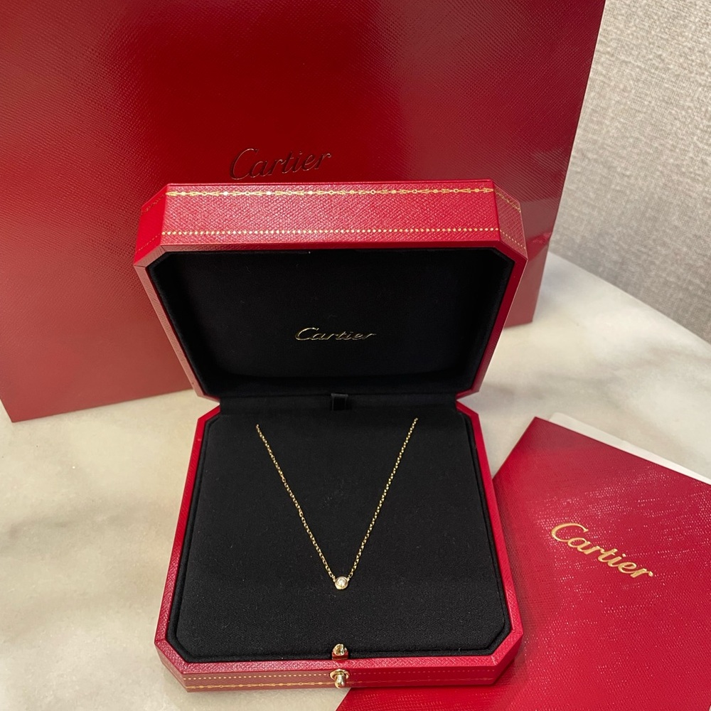 Cartier d'Amour Necklace Small Model (SM) Yellow Gold Diamond - NIB - Picture 1 of 13